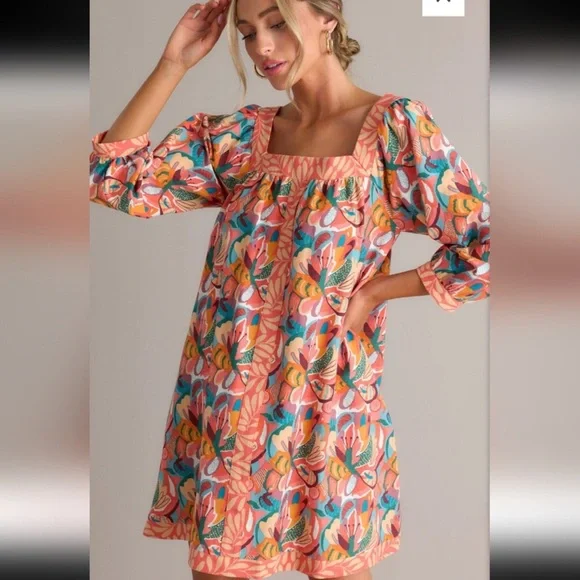 Aura Fate Told Me To Coral Dress Sz S - Picture 2 of 8